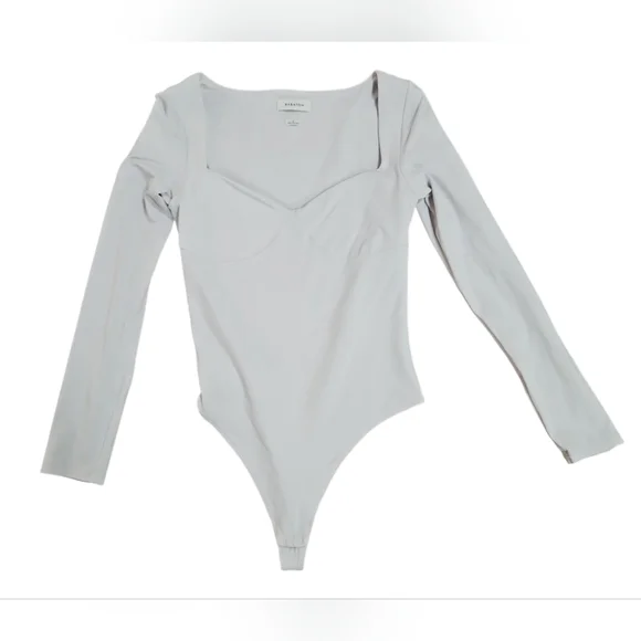 Babaton Aritzia Womens Off White Contour Bodysuit Size L Preppy Everyday Basics - Picture 2 of 10